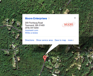 Moore Enterprises, 209 Fitchburg Road, Townsend, MA 01469, (978)597-0204